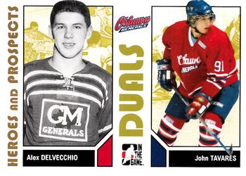 2007-08 In The Game Heroes and Prospects #93 Alex Delvecchio / John Tavares Front
