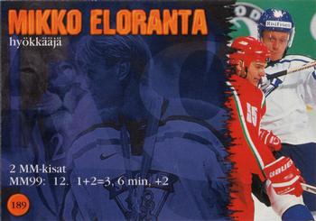 1999-00 Cardset Finland #189 Mikko Eloranta Back
