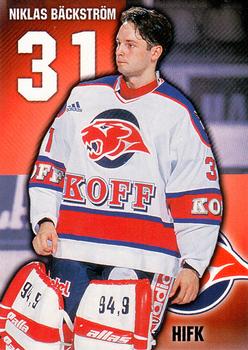 1999-00 Cardset Finland #218 Niklas Bäckström Front