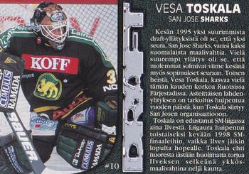 1999-00 Cardset Finland - Par Avion #10 Vesa Toskala Back