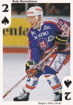 1999-00 Cardset Finland - Aces High #2♠ Reijo Ruotsalainen Front