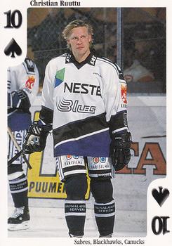 1999-00 Cardset Finland - Aces High #10♠ Christian Ruuttu Front