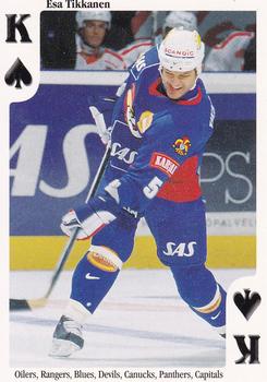 1999-00 Cardset Finland - Aces High #K♠ Esa Tikkanen Front