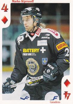 1999-00 Cardset Finland - Aces High #4♦ Marko Kiprusoff Front