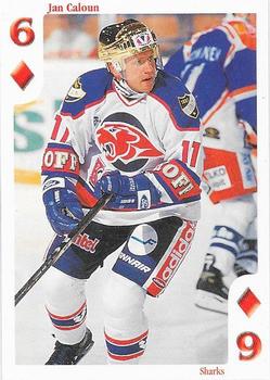 1999-00 Cardset Finland - Aces High #6♦ Jan Caloun Front