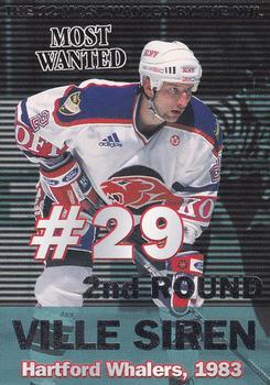 1999-00 Cardset Finland - Most Wanted #12 Ville Siren Front