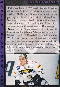 2000-01 Cardset Finland - Master Blasters #1 Kai Nurminen Back