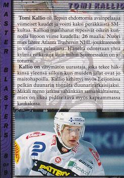 2000-01 Cardset Finland - Master Blasters #8 Tomi Kallio Back