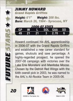 2007-08 In The Game Between the Pipes #20 Jimmy Howard Back