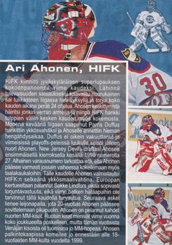 2000-01 Cardset Finland - Masked Marvel #NNO2 Ari Ahonen Back