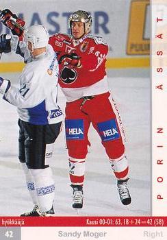 2001-02 Cardset Finland #377 Sandy Moger Front