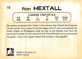 2005-06 In The Game Between the Pipes #10 Ron Hextall Back