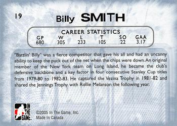 2005-06 In The Game Between the Pipes #19 Billy Smith Back