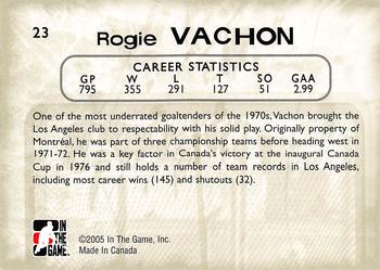 2005-06 In The Game Between the Pipes #23 Rogie Vachon Back