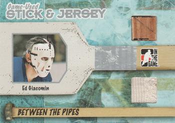 2005-06 In The Game Between the Pipes - Stick And Jersey #SJ-04 Ed Giacomin Front