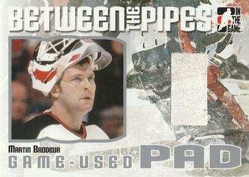 2005-06 In The Game Between the Pipes - Game-Used Pad #GUP-05 Martin Brodeur Front