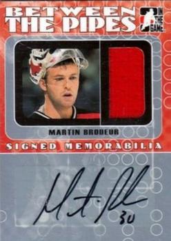 2005-06 In The Game Between the Pipes - Signed Memorabilia #SM-03 Martin Brodeur Front