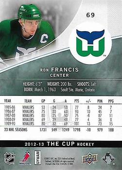 2012-13 Upper Deck The Cup #69 Ron Francis Back