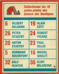 1986-87 Yum Yum Quebec Nordiques #NNO Normand Rochefort Back