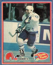 1987-88 Yum Yum Quebec Nordiques #5 Alan Haworth Front