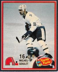 1987-88 Yum Yum Quebec Nordiques #4 Michel Goulet Front