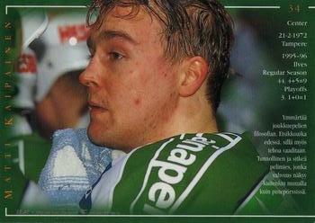 1996-97 Leaf Sisu SM-Liiga (Finnish) #34 Matti Kaipainen Back