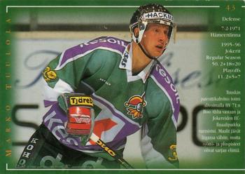 1996-97 Leaf Sisu SM-Liiga (Finnish) #43 Marko Tuulola Back