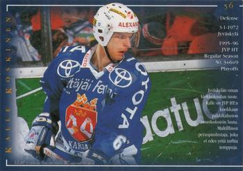 1996-97 Leaf Sisu SM-Liiga (Finnish) #56 Kalle Koskinen Back