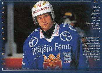 1996-97 Leaf Sisu SM-Liiga (Finnish) #61 Timo Ahmaoja Back