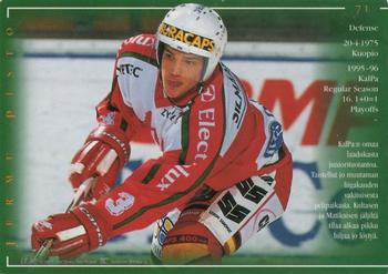 1996-97 Leaf Sisu SM-Liiga (Finnish) #71 Jermu Pisto Back
