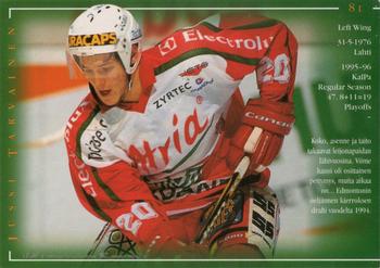 1996-97 Leaf Sisu SM-Liiga (Finnish) #81 Jussi Tarvainen Back