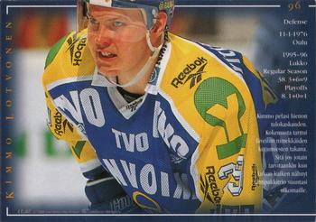 1996-97 Leaf Sisu SM-Liiga (Finnish) #96 Kimmo Lotvonen Back