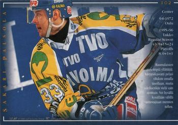 1996-97 Leaf Sisu SM-Liiga (Finnish) #102 Sakari Palsola Back