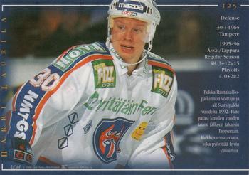 1996-97 Leaf Sisu SM-Liiga (Finnish) #125 Harri Laurila Back