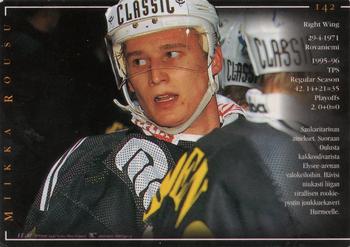 1996-97 Leaf Sisu SM-Liiga (Finnish) #142 Miikka Rousu Back