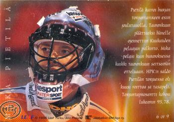 1996-97 Leaf Sisu SM-Liiga (Finnish) - Rookie Energy #6 Mika Pietilä Back