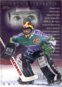 1996-97 Leaf Sisu SM-Liiga (Finnish) - Mighty Adversaries #4 Ari Sulander / Mika Kortelainen Front