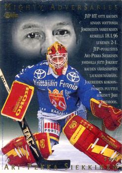 1996-97 Leaf Sisu SM-Liiga (Finnish) - Mighty Adversaries #9 Ari-Pekka Siekkinen / Jari Lindroos Front
