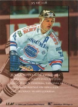 1995-96 Leaf Sisu Limited (Finnish) #95 Jukka Seppo Back