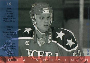 1995-96 Leaf Sisu SM-Liiga (Finnish) #10 Juha Nurminen Back
