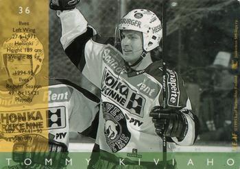 1995-96 Leaf Sisu SM-Liiga (Finnish) #36 Tommy Kiviaho Back
