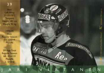 1995-96 Leaf Sisu SM-Liiga (Finnish) #39 Jari Virtanen Back