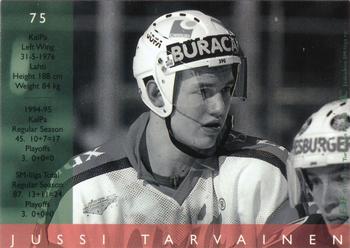 1995-96 Leaf Sisu SM-Liiga (Finnish) #75 Jussi Tarvainen Back