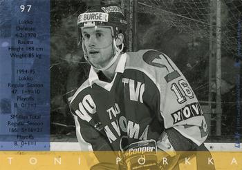 1995-96 Leaf Sisu SM-Liiga (Finnish) #97 Toni Porkka Back