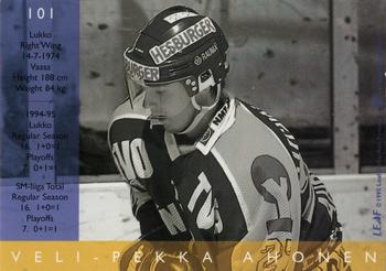 1995-96 Leaf Sisu SM-Liiga (Finnish) #101 Veli-Pekka Ahonen Back