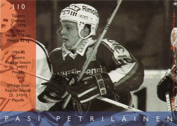 1995-96 Leaf Sisu SM-Liiga (Finnish) #110 Pasi Petriläinen Back