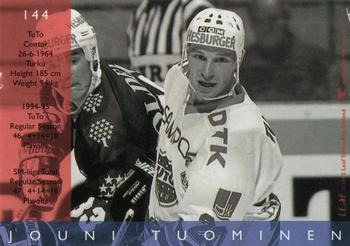 1995-96 Leaf Sisu SM-Liiga (Finnish) #144 Jouni Tuominen Back