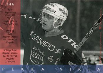 1995-96 Leaf Sisu SM-Liiga (Finnish) #146 Pekka Virta Back