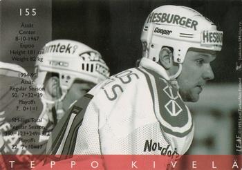 1995-96 Leaf Sisu SM-Liiga (Finnish) #155 Teppo Kivelä Back