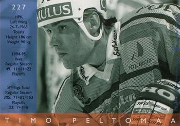 1995-96 Leaf Sisu SM-Liiga (Finnish) #227 Timo Peltomaa Back